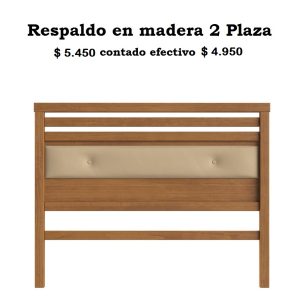 Respaldo 2 plazas