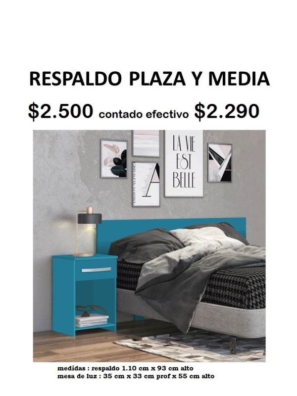 Respaldo 1 Plaza y media