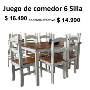 Juego De Comedor 6 Sillas