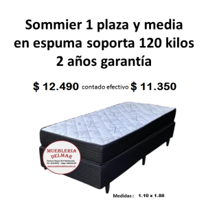 Sommier Plaza y Media