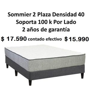 Sommier 2 Plaza Espuma