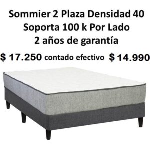 Sommier 2 Plaza Espuma