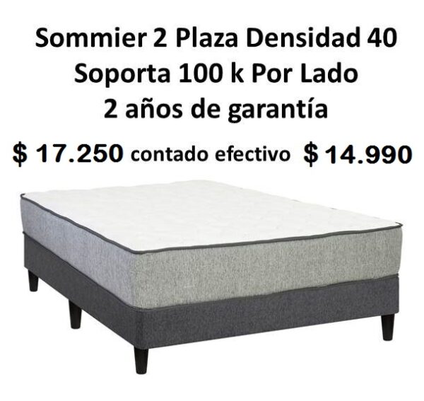 Sommier 2 Plaza Espuma