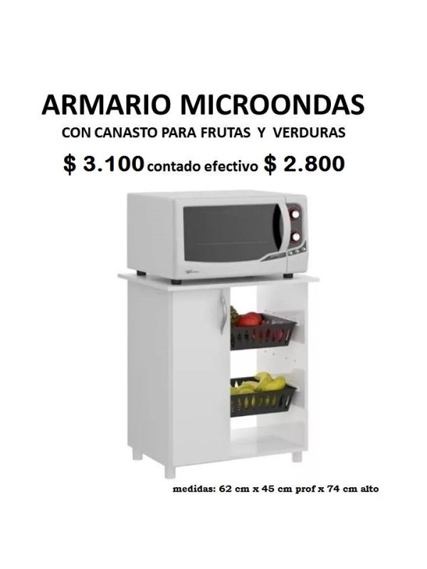 Armario Para Microondas Con Canastos