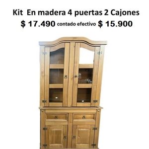 Cristalero En Madera