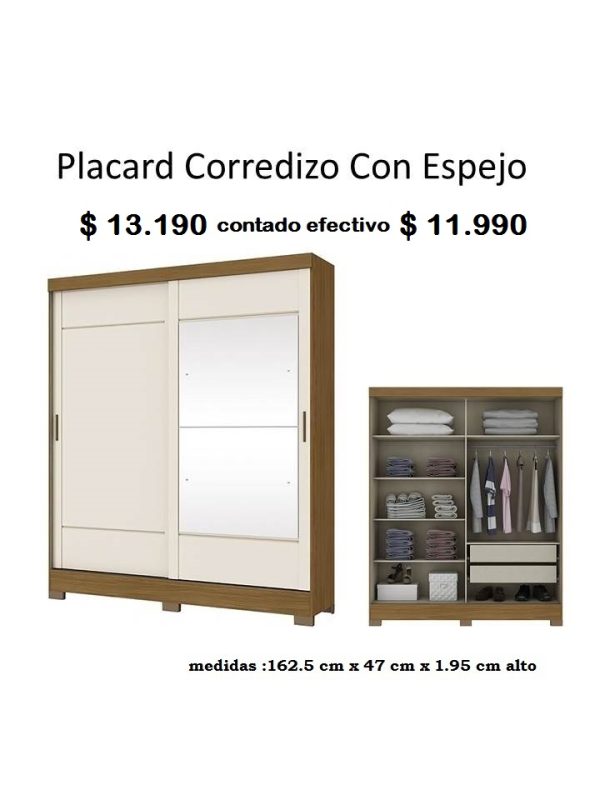 Placard Corredizo Con Espejo