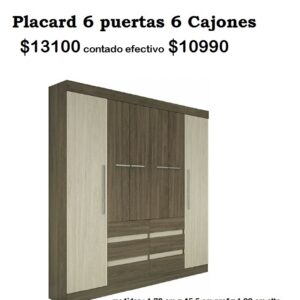 Placard 6 Puertas 6 Cajones