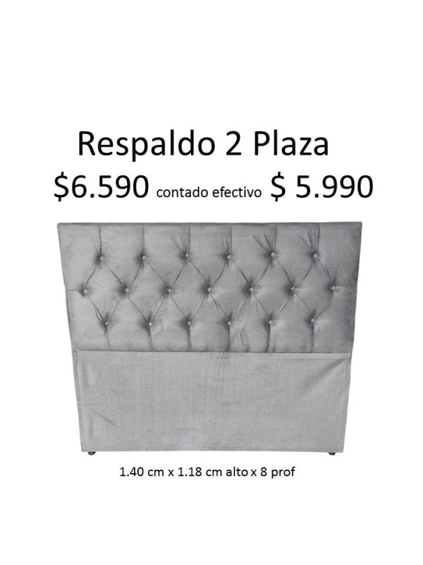 Respaldo 2 plazas capitoneado