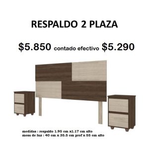 Respaldo 2 plazas