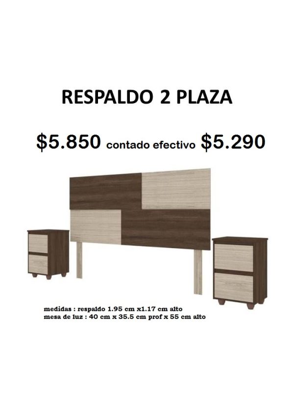 Respaldo 2 plazas