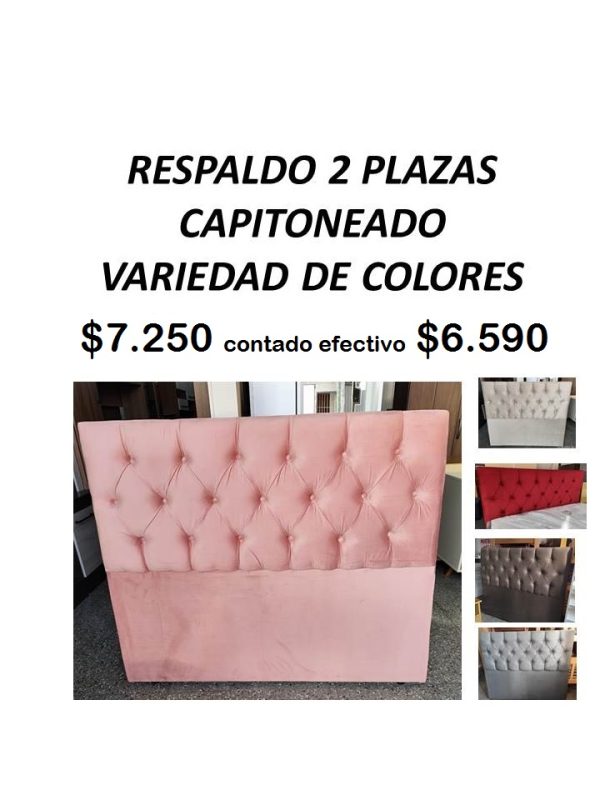 Respaldo 2 plazas capitoneado