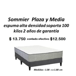 Sommier Plaza Y Media