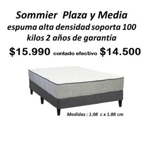 Sommier Plaza Y Media