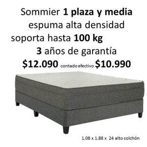 Sommier 1 plaza y media