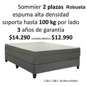 Sommier 2 plazas Robusta