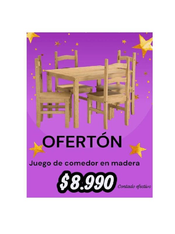Juego De Comedor 4 Sillas