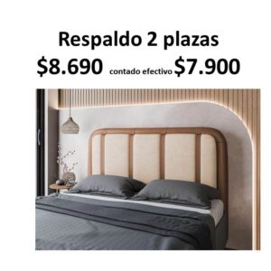 Respaldo 2 plazas