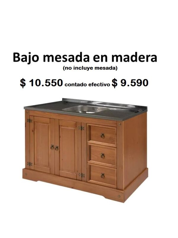 Bajo Mesada En Madera