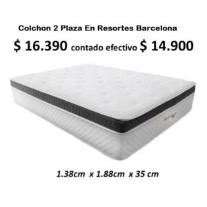 Colchón 2 Plaza Resortes  Barcelona