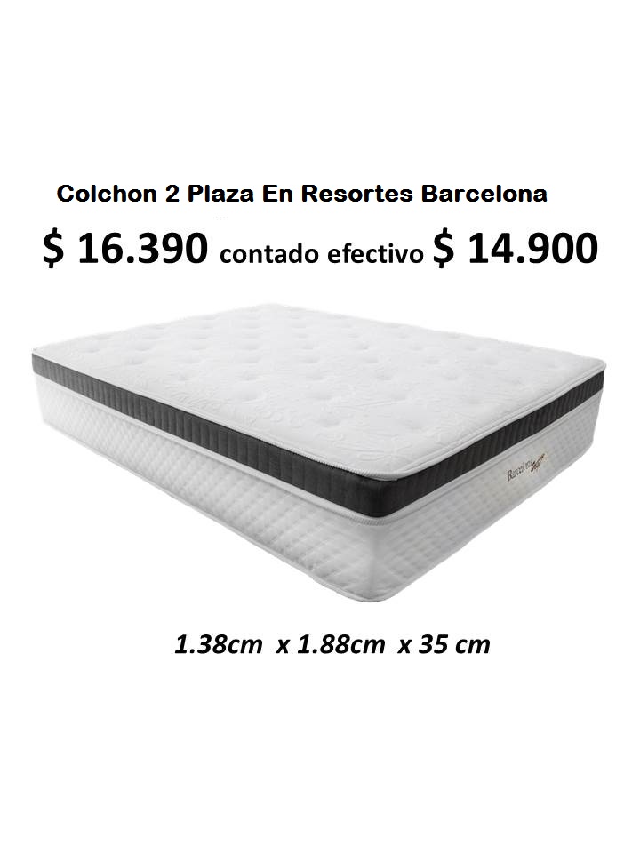 Colchón 2 Plaza Resortes Barcelona