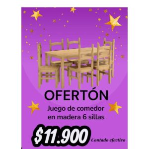 Juego De Comedor 6 Sillas