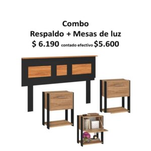 Combo Respaldo +Mesas De Luz